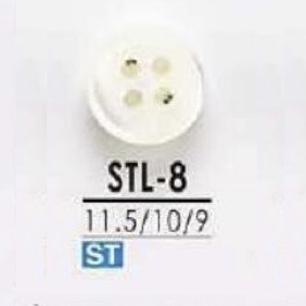 STL8 다카세 조개제 표공 4개 구멍 단추 IRIS