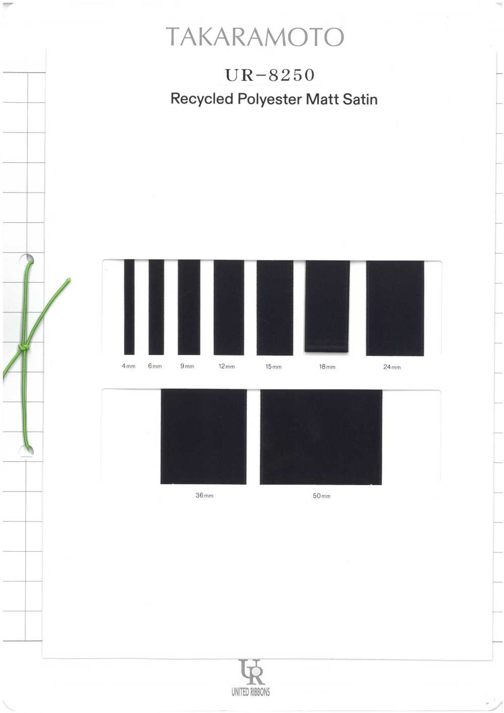 UR-8250-SAMPLE UR-8250 샘플 카드[샘플북] UNITED RIBBONS