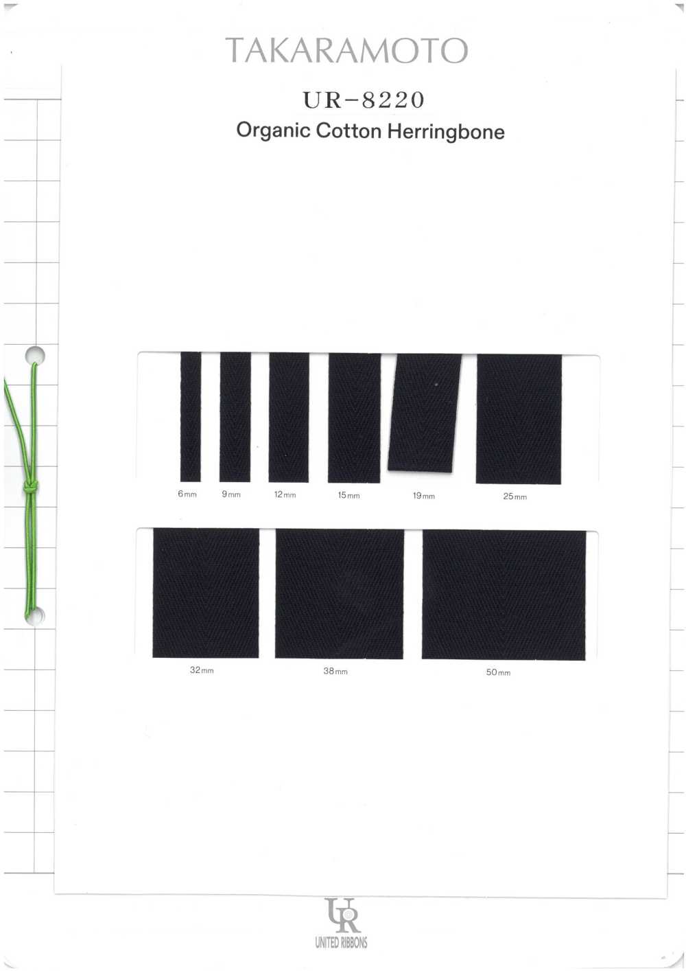 UR-8220-SAMPLE UR-8220 샘플 카드[샘플북] UNITED RIBBONS