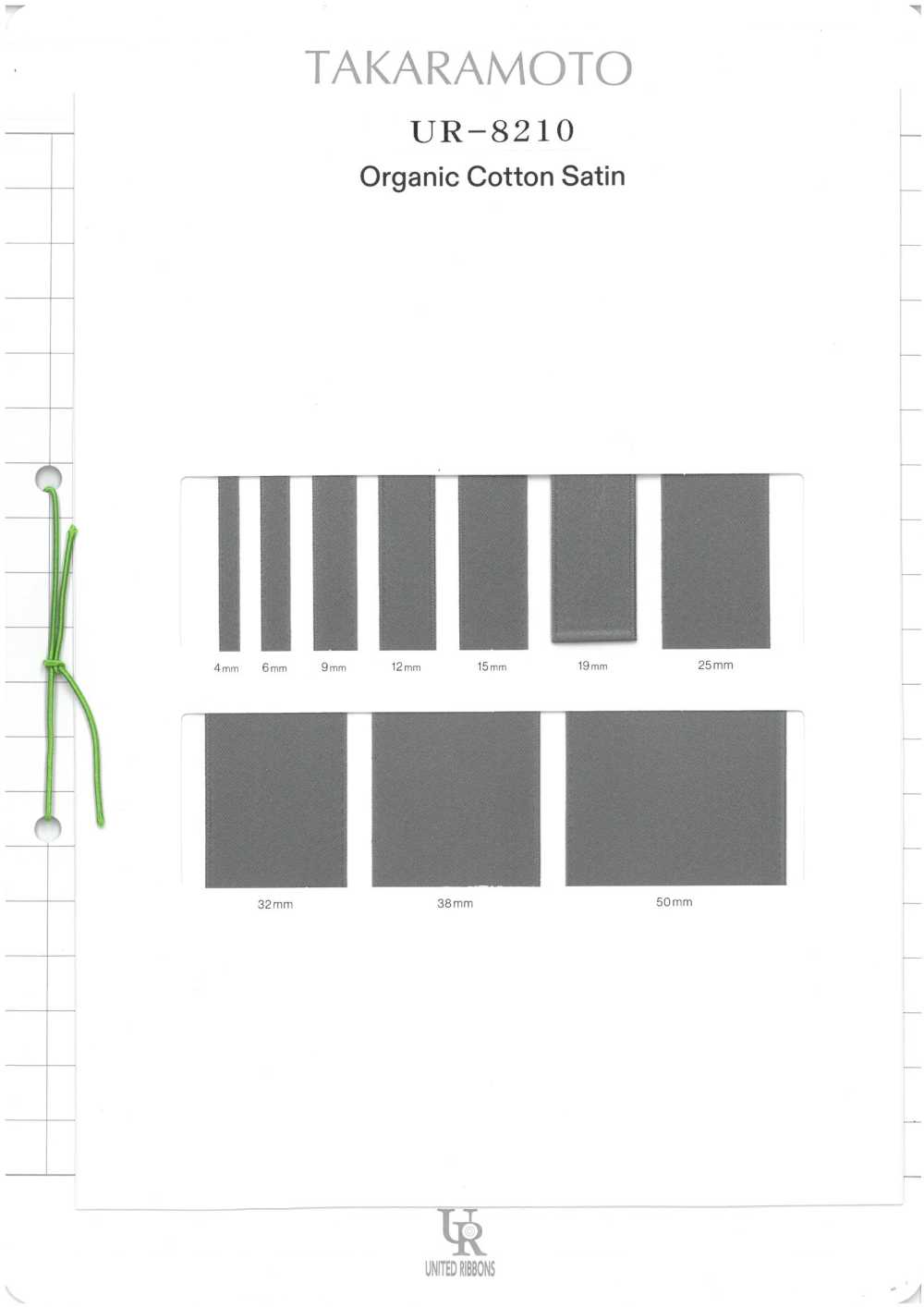 UR-8210-SAMPLE UR-8210 샘플 카드[샘플북] UNITED RIBBONS