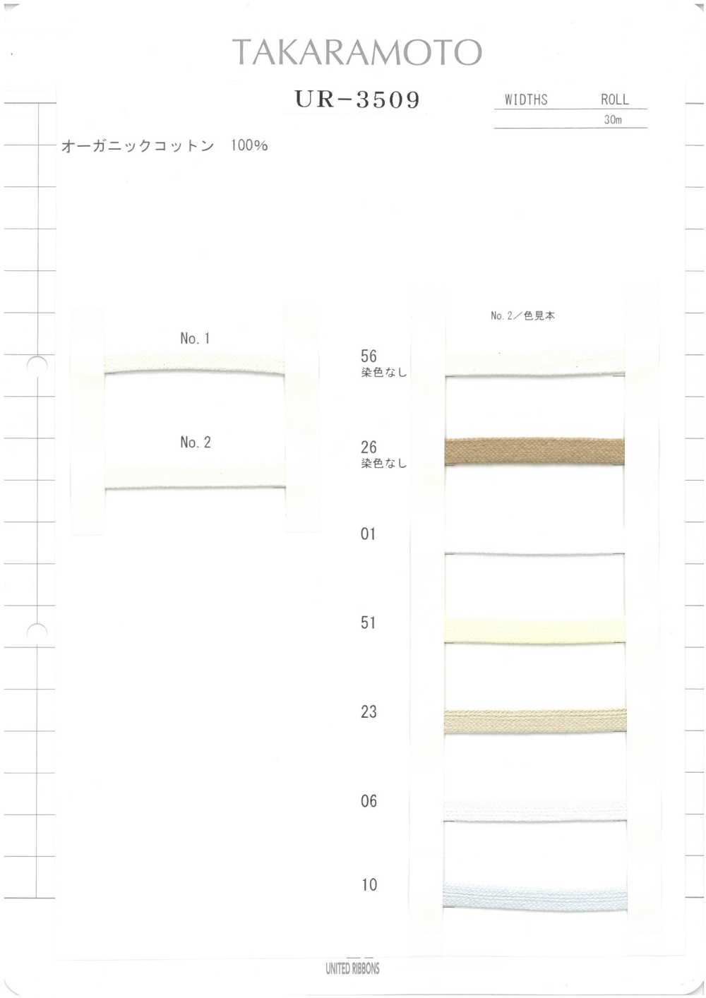 UR-3509-SAMPLE UR-3509 샘플 카드[샘플북] UNITED RIBBONS