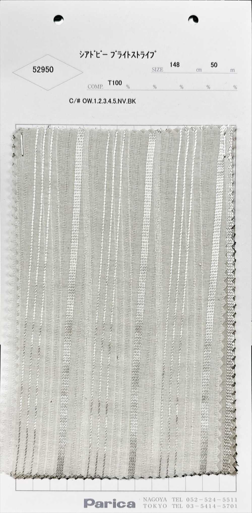 52950 깎은 도비 브라이트 스트라이프[원단] 파리카(PARICA)