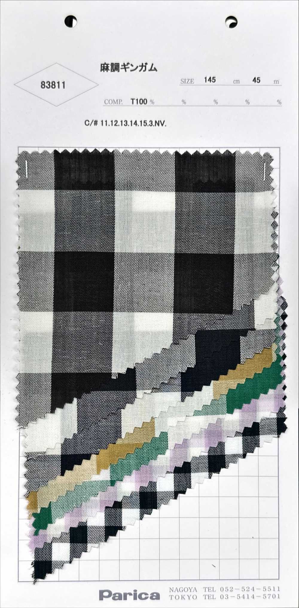 83811 리넨 깅엄[원단] 파리카(PARICA)