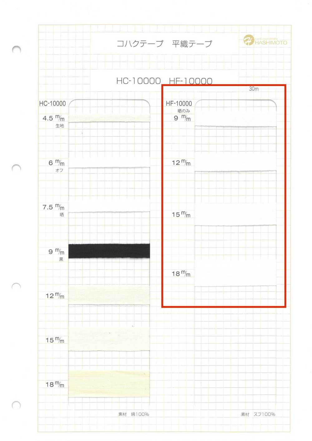 HF-10000 일반 직조 테이프[리본 / 테이프 / 코드] 이름 없음
