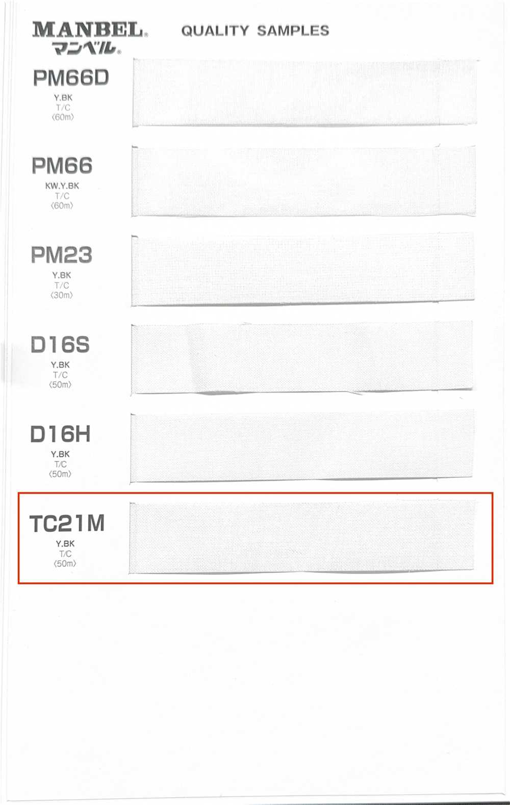 TC21M Invel 시리즈 융착 심지(테이프), 중간 연질 타입 Manvel®