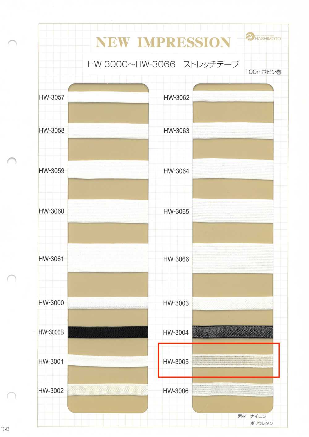 HW-3005 스트레치 테이프 G 라메 숄더 탄성 밴드[리본 / 테이프 / 코드] 이름 없음
