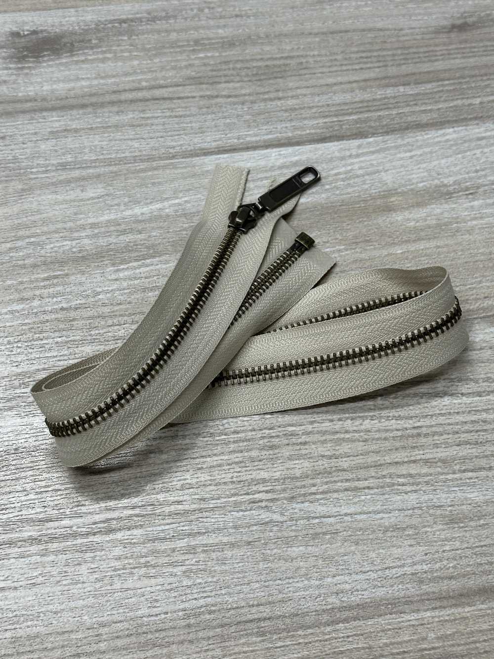 5RGKBOR-OUTLET 금속 지퍼, 사이즈 5, 앤티크 골드 오픈형 YKK