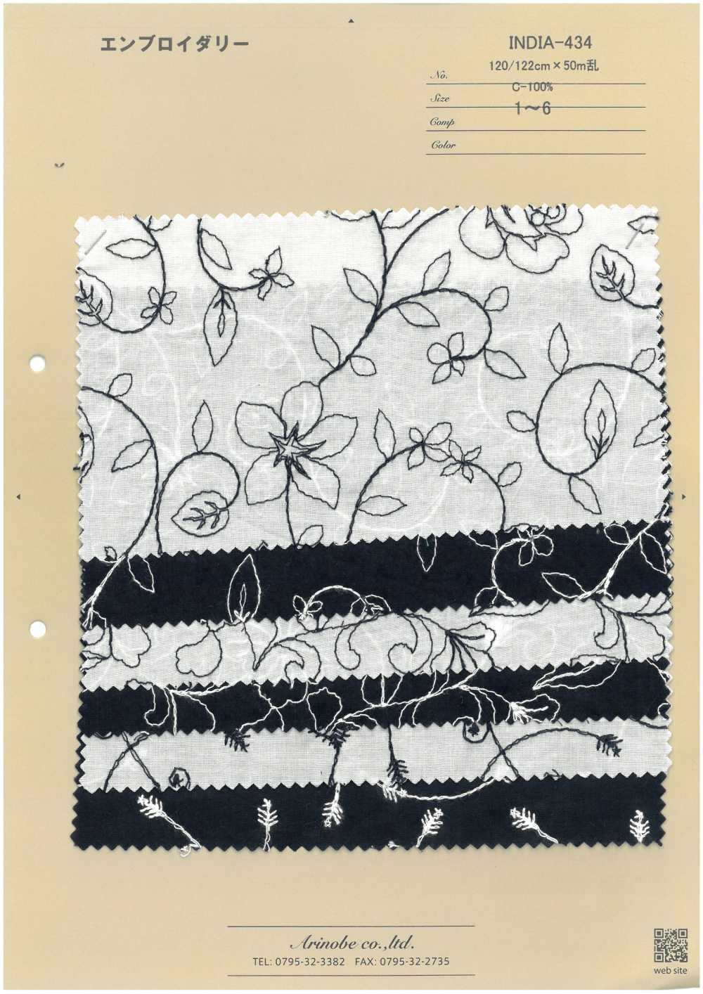 INDIA-434 자수[원단] ARINOBE CO., LTD.