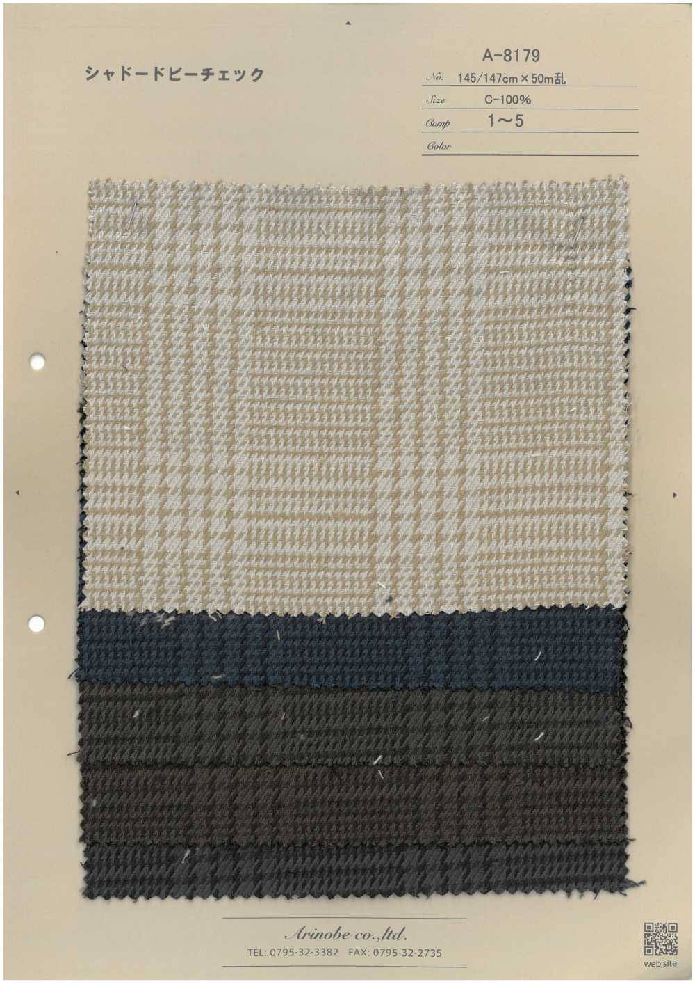 A-8179 섀도우 도비 체크[원단] ARINOBE CO., LTD.