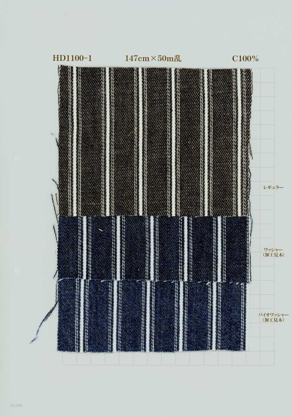 HD11000-1 히코리 스트라이프 데님 9온스[원단] YOSHIWA FABRIC
