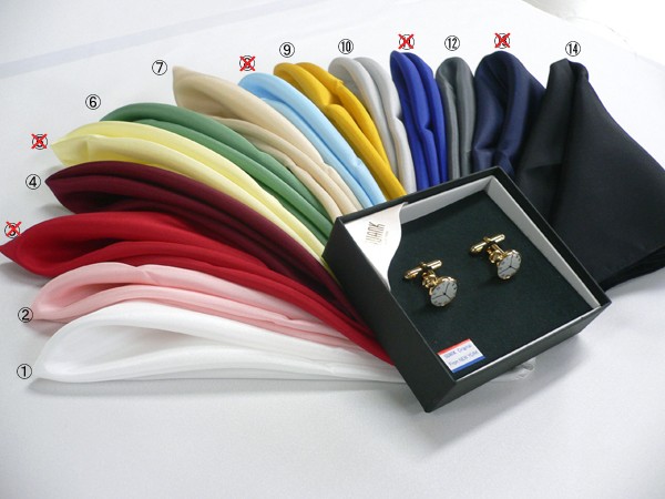 CF-黒-M 일본제 포켓 치프 실크 하부타이 (하부타이 비단) 블랙[정장 액세서리] 야마모토 (EXCY)