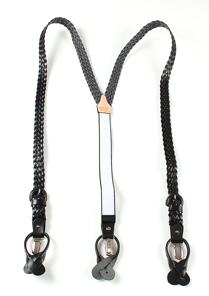 VAR-PELL-BK BRETELLE & BRACES 멜빵 가죽 블레이드 블랙[포멀 악세사리] Bretelle & Braces