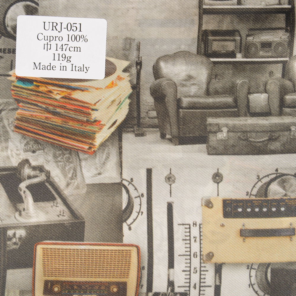 URJ-051 이탈리아제 안감 큐플라 100% 프린트 안감 클래식 뮤직 무늬 TCS
