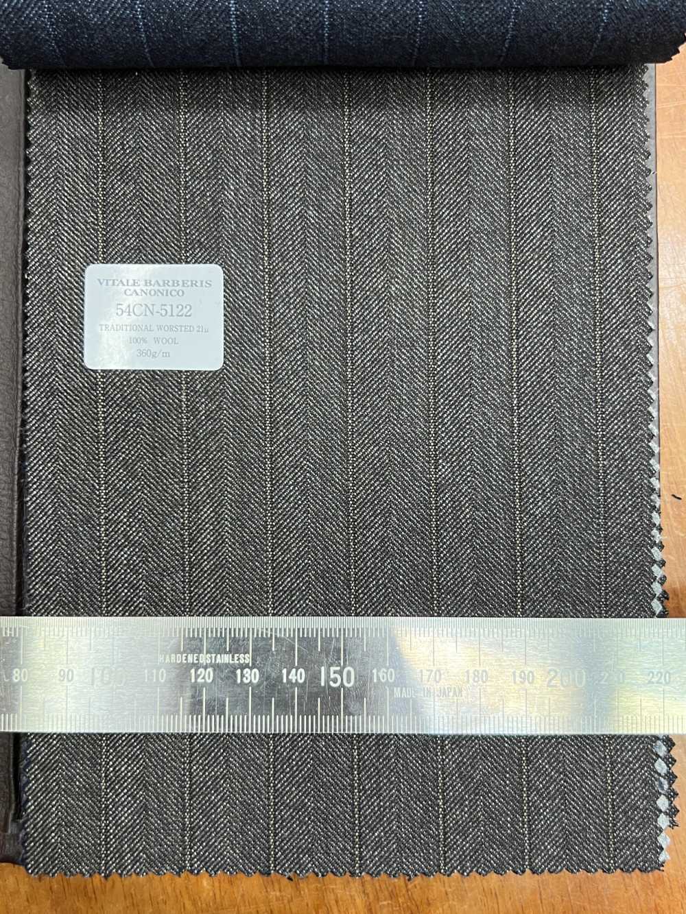 54CN5122 CANONICO TRADITIONAL WORSTED 21μ 차 헤링본[원단] CANONICO