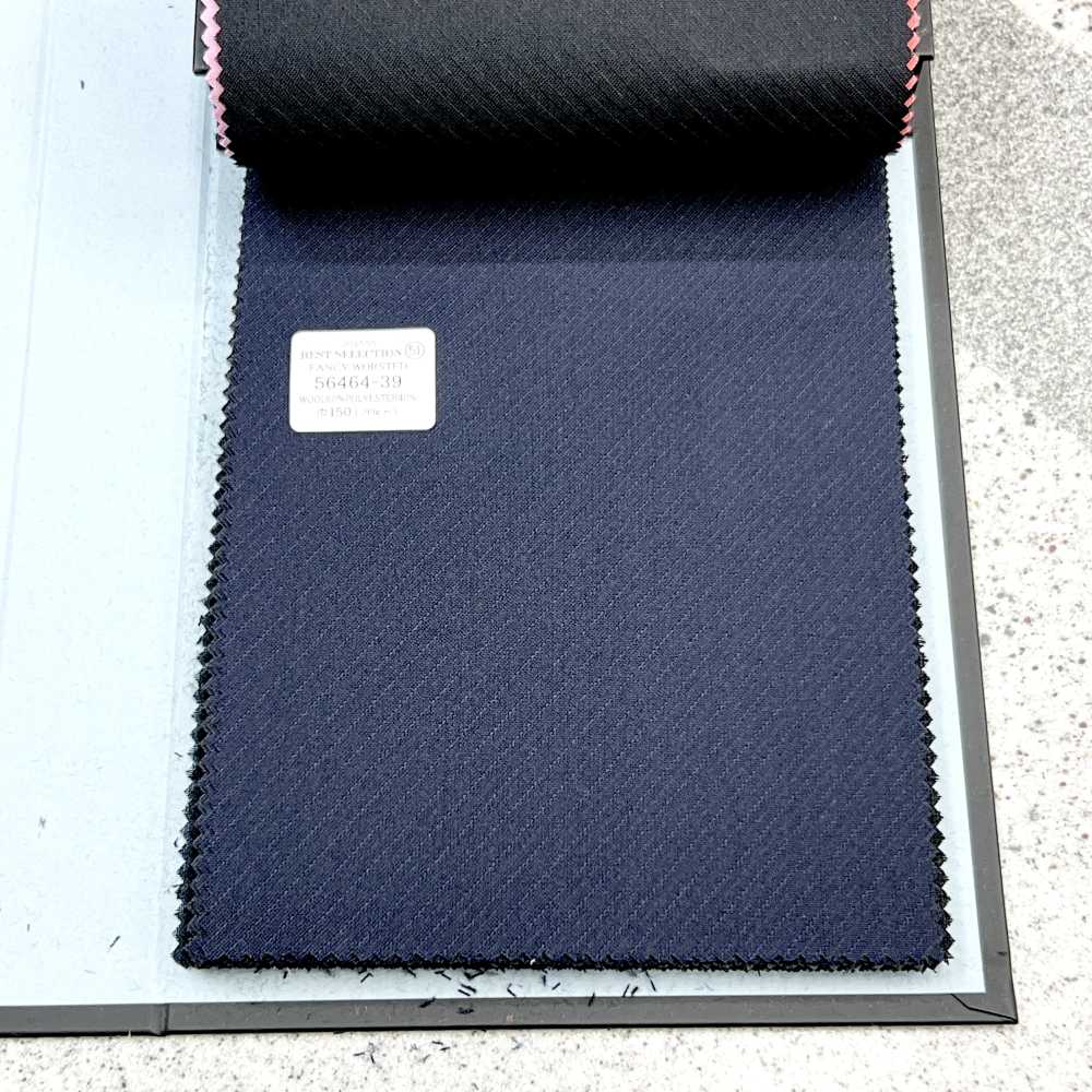 56464-39 25SS BEST SELECTION 【FANCY WORSTED】팬시 우스테드 농감 섀도우 바이어스 스트라이프[원단] 쿠니시마 주식회사