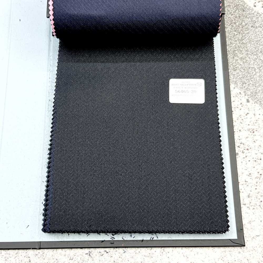 56465-20 25SS BEST SELECTION 【FANCY WORSTED】팬시 우스테드 셰브론 블랙[원단] 쿠니시마 주식회사