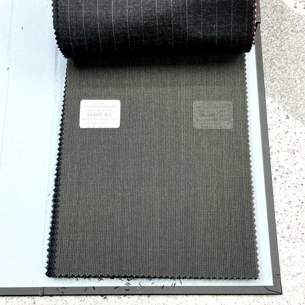 36407-63 25SS BEST SELECTION 【FANCY WORSTED】팬시 우스테드 카키 무지[원단] 쿠니시마 주식회사