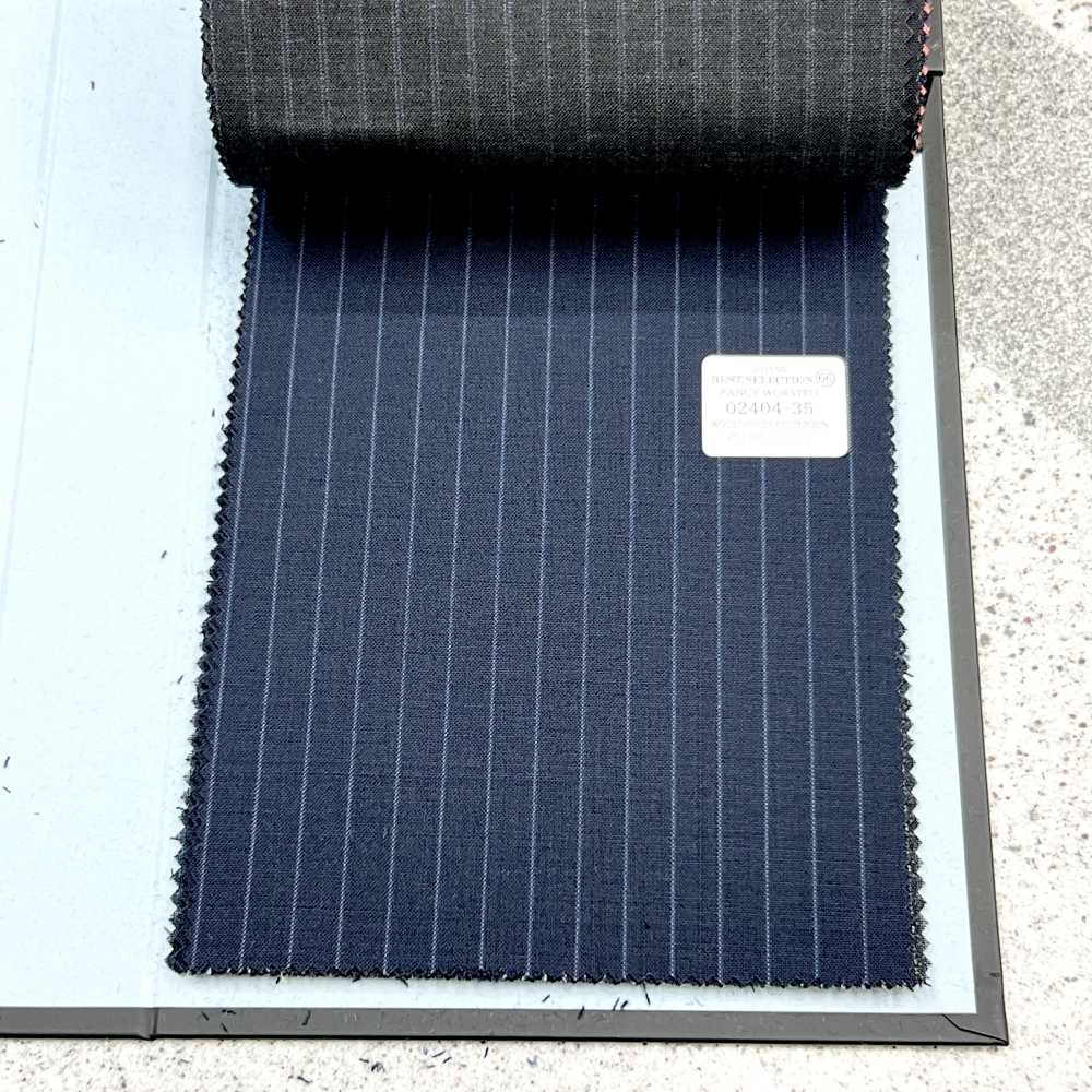 02404-35 25SS BEST SELECTION 【FANCY WORSTED】팬시 우스테드 농감 스트라이프[원단] 쿠니시마 주식회사