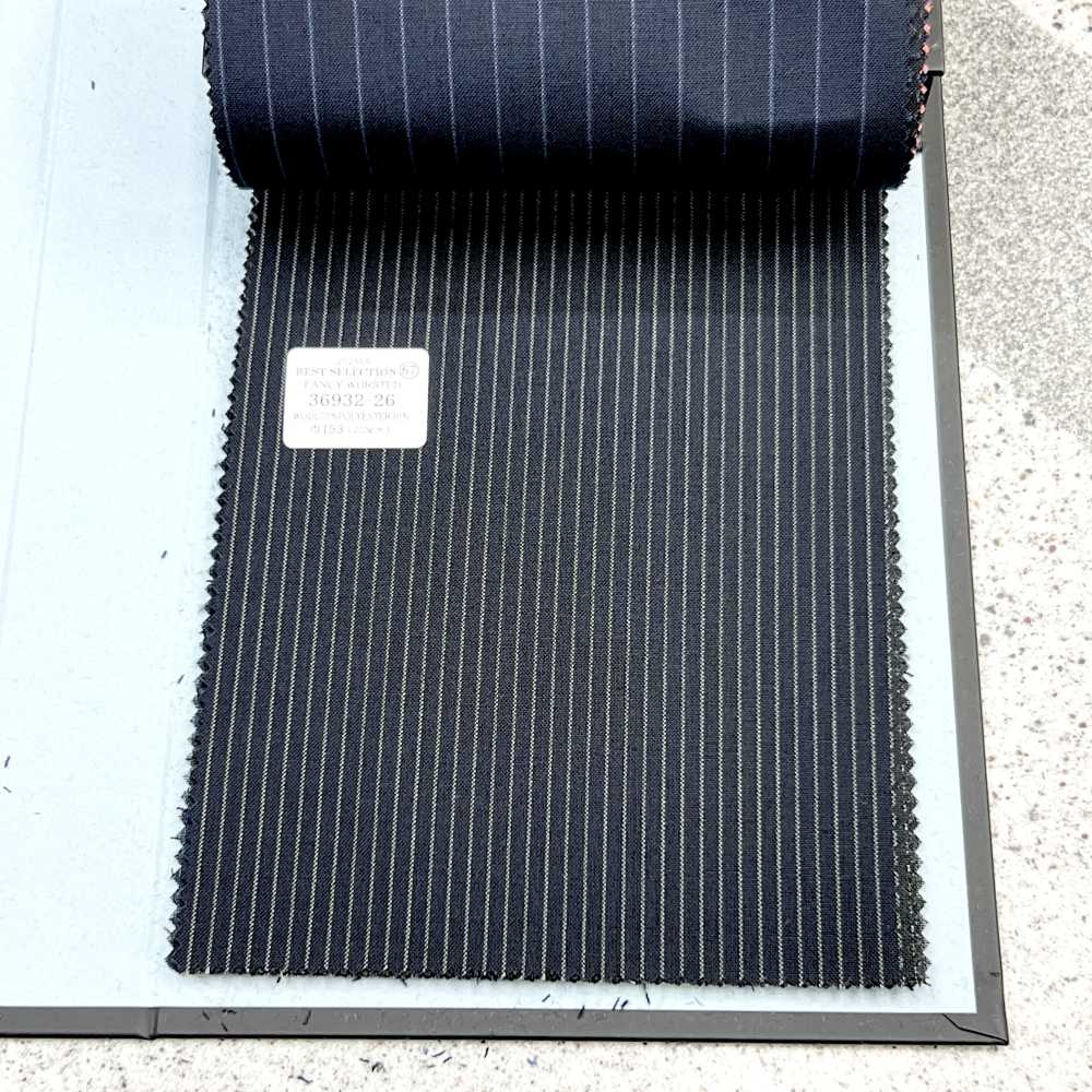 36932-26 25SS BEST SELECTION 【FANCY WORSTED】팬시 우스테드 농감 스트라이프[원단] 쿠니시마 주식회사