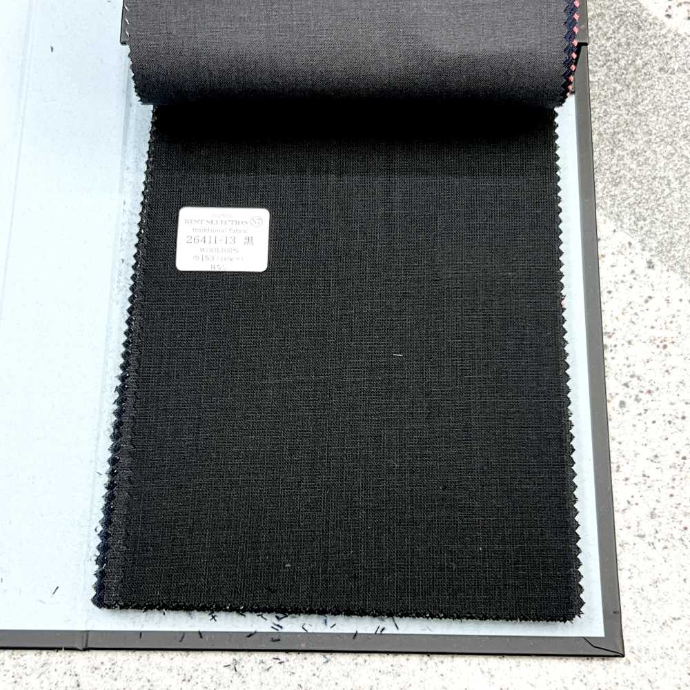 26411-13 25SS BEST SELECTION 【traditional fabric】트래디셔널 패브릭 무지 블랙[원단] 쿠니시마 주식회사