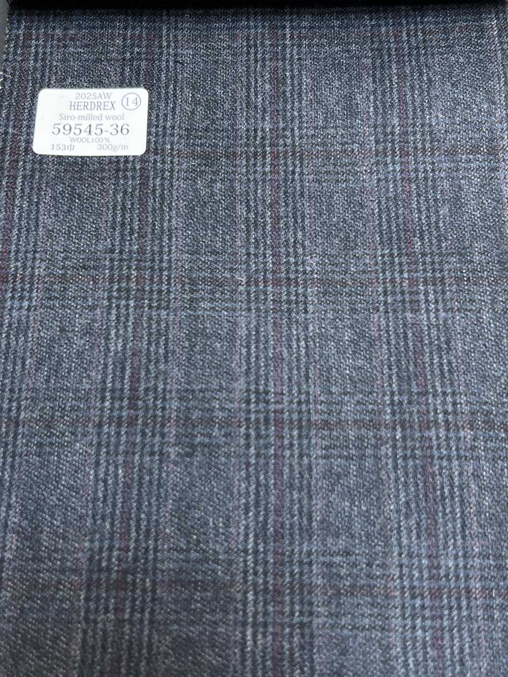 59545-36 25AW HERDREX 【Siro-milled wool】 사일로밀드 울 그레이 글렌 체크[원단] 쿠니시마 주식회사