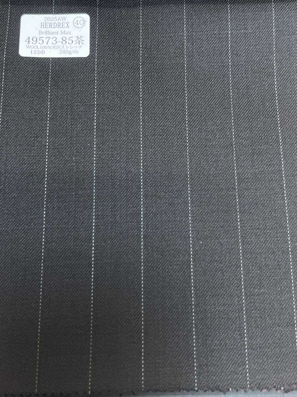49573-85 25AW HERDREX 【Brilliant Max】 브릴리언트 맥스 다크 브라운 피치 광 스트라이프[원단] 쿠니시마 주식회사