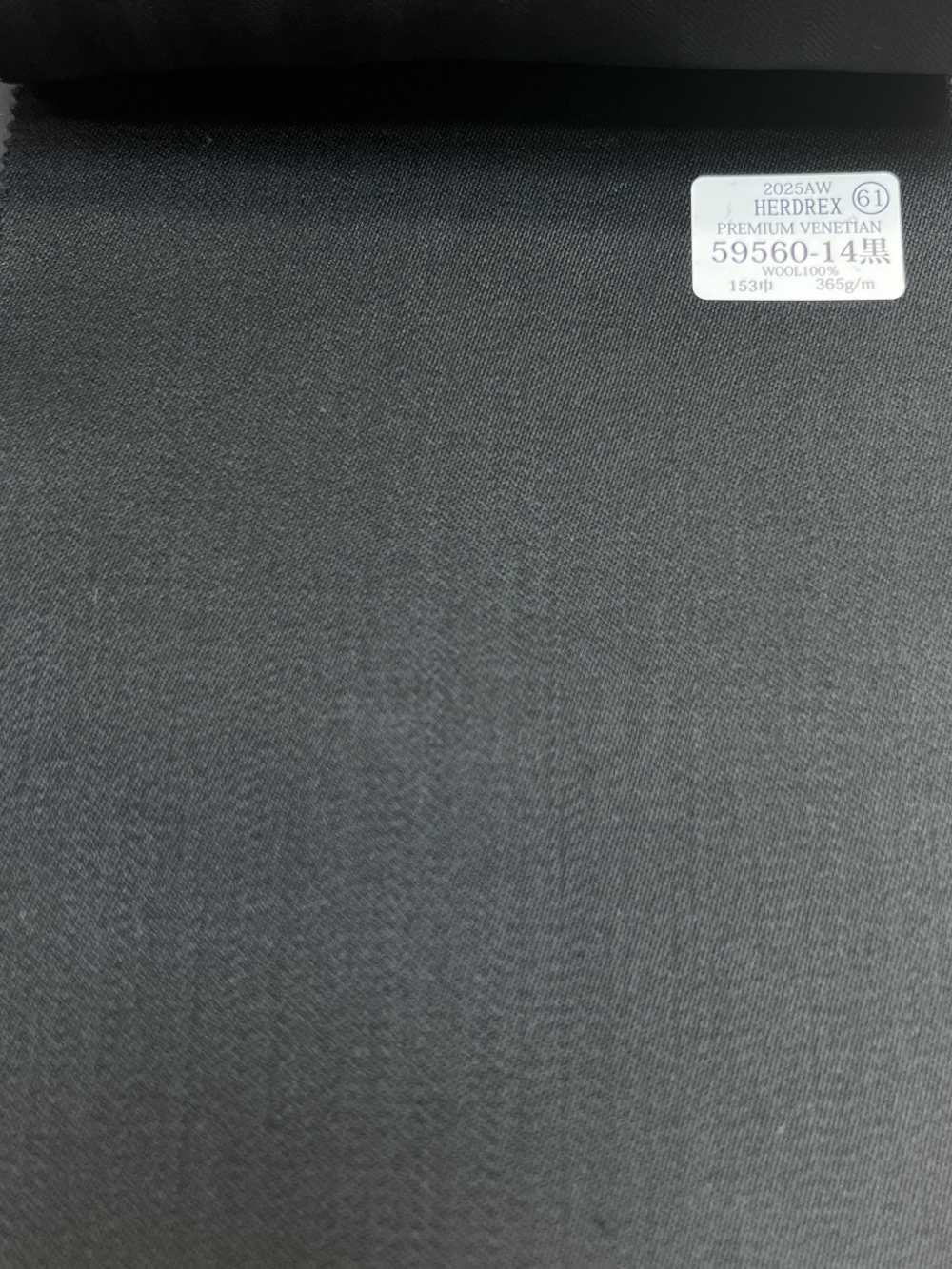 59560-14 25AW HERDREX 【PREMIUM VENETIAN】 프리미엄 베네션 블랙 무지[원단] 쿠니시마 주식회사