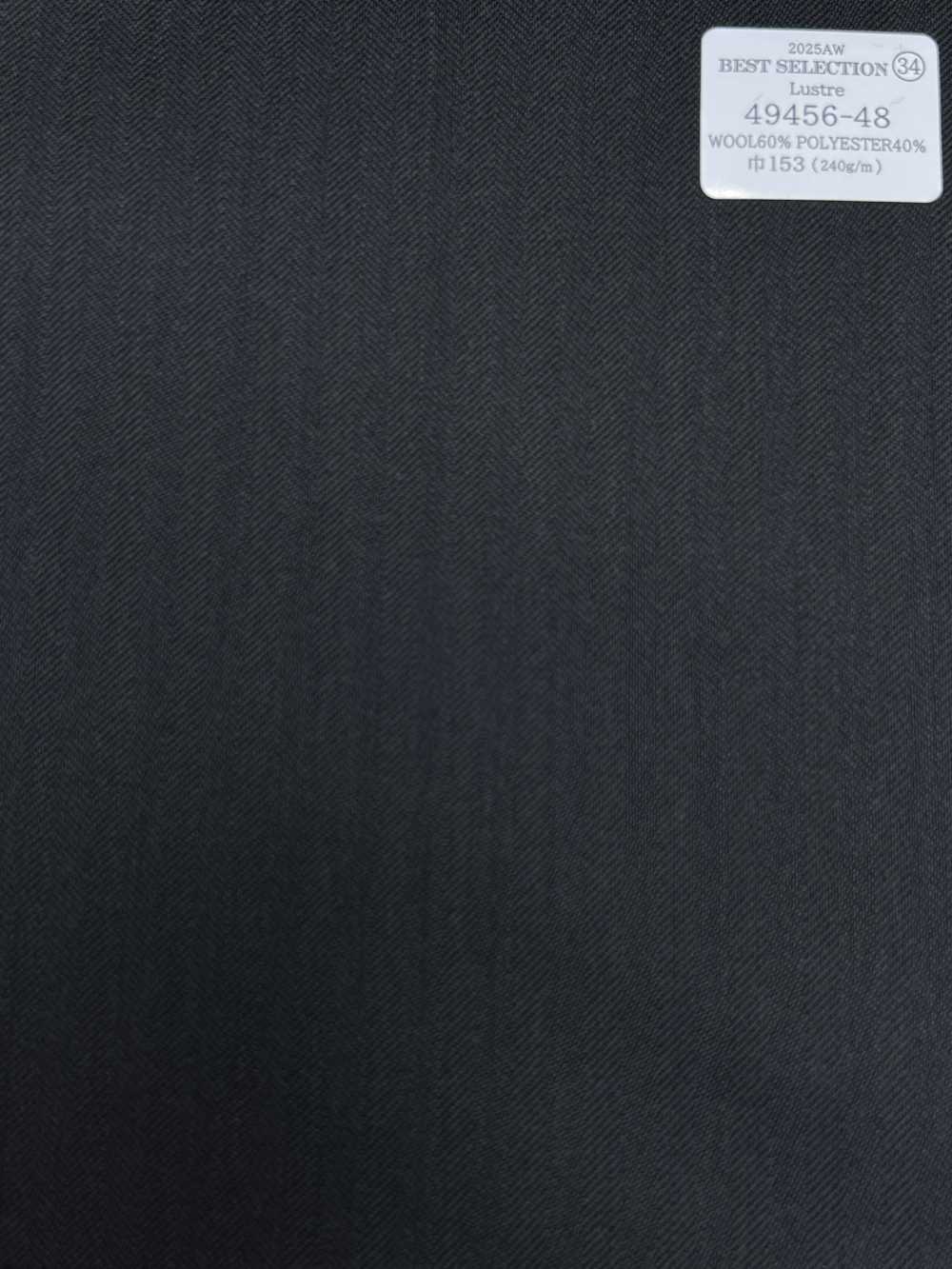 49456-48 25AW BEST SELECTION 【Lustre】 래스터 그레이 섀도우 스트라이프[원단] 쿠니시마 주식회사
