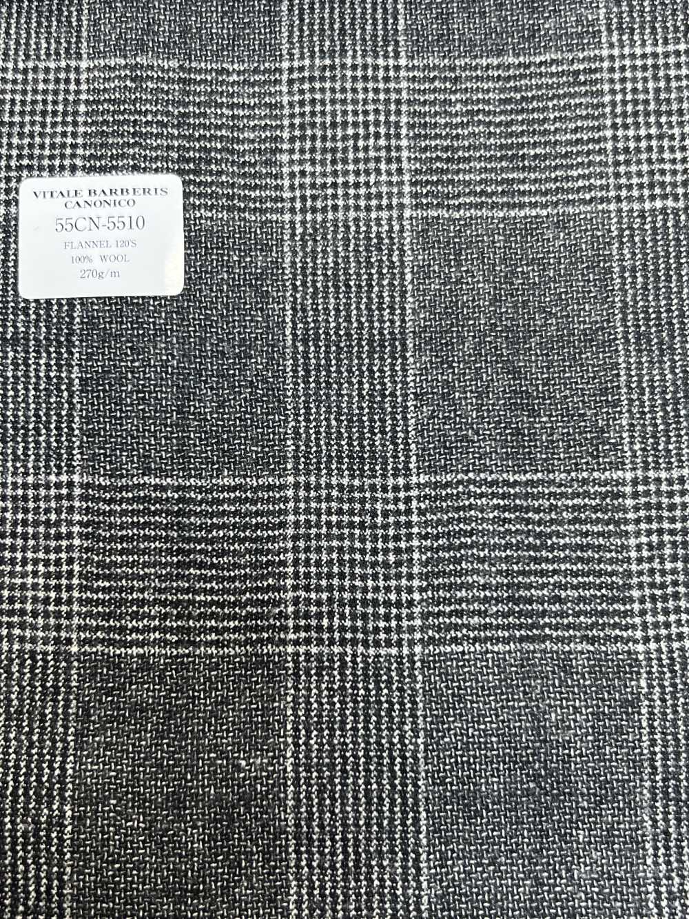55CN5510 CANONICO(카노니코) FLANNEL 120'S 그레이 글렌 체크[원단] CANONICO