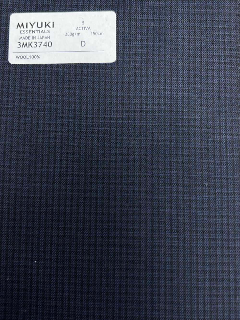 3MK3740 25AW ACTIVA (액티바) 체크 네이비[원단] 미유키 케오리(MIYUKI)