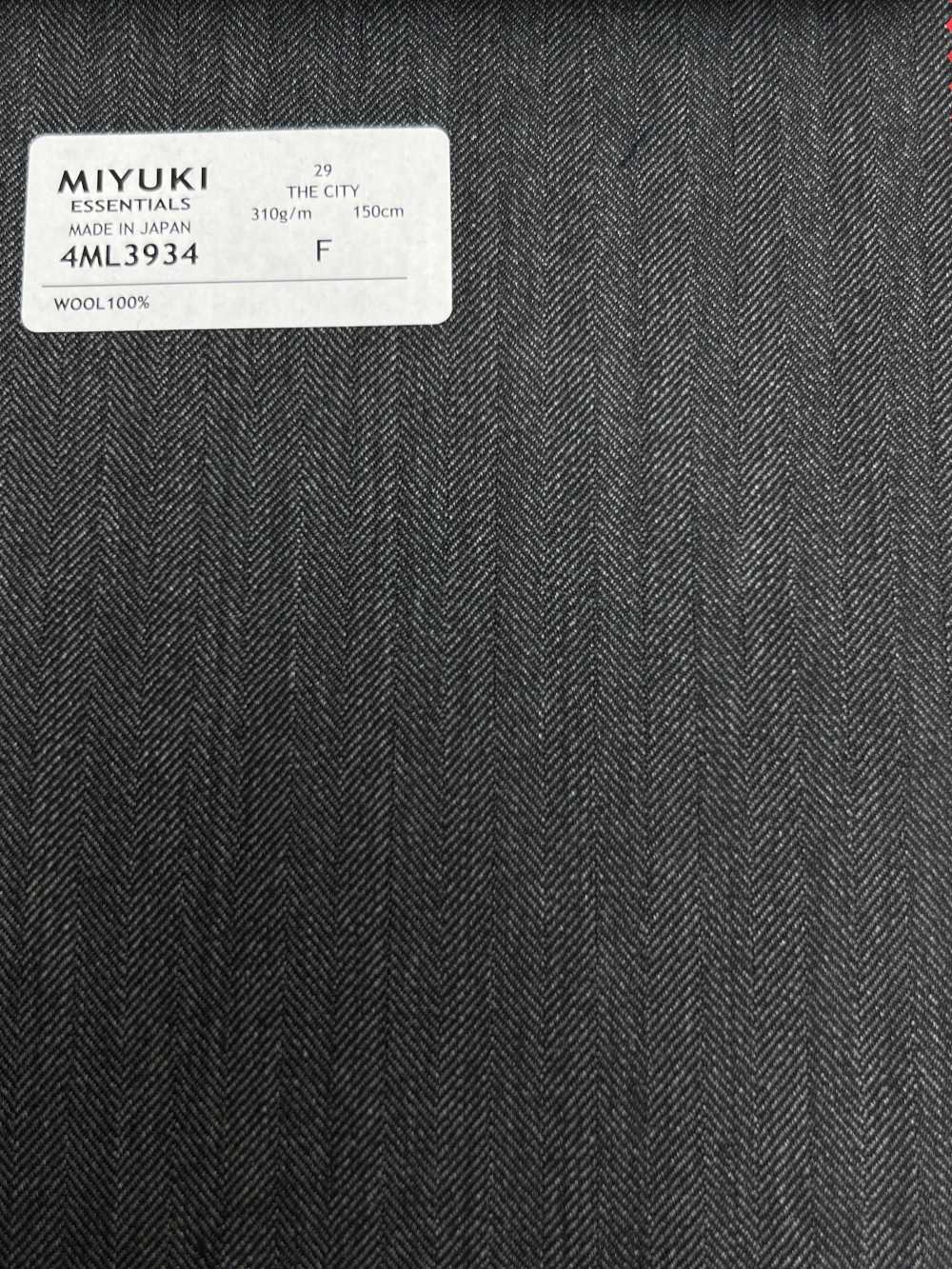 4ML3934 25AW THE CITY 헤링본 차콜그레이[원단] 미유키 케오리(MIYUKI)