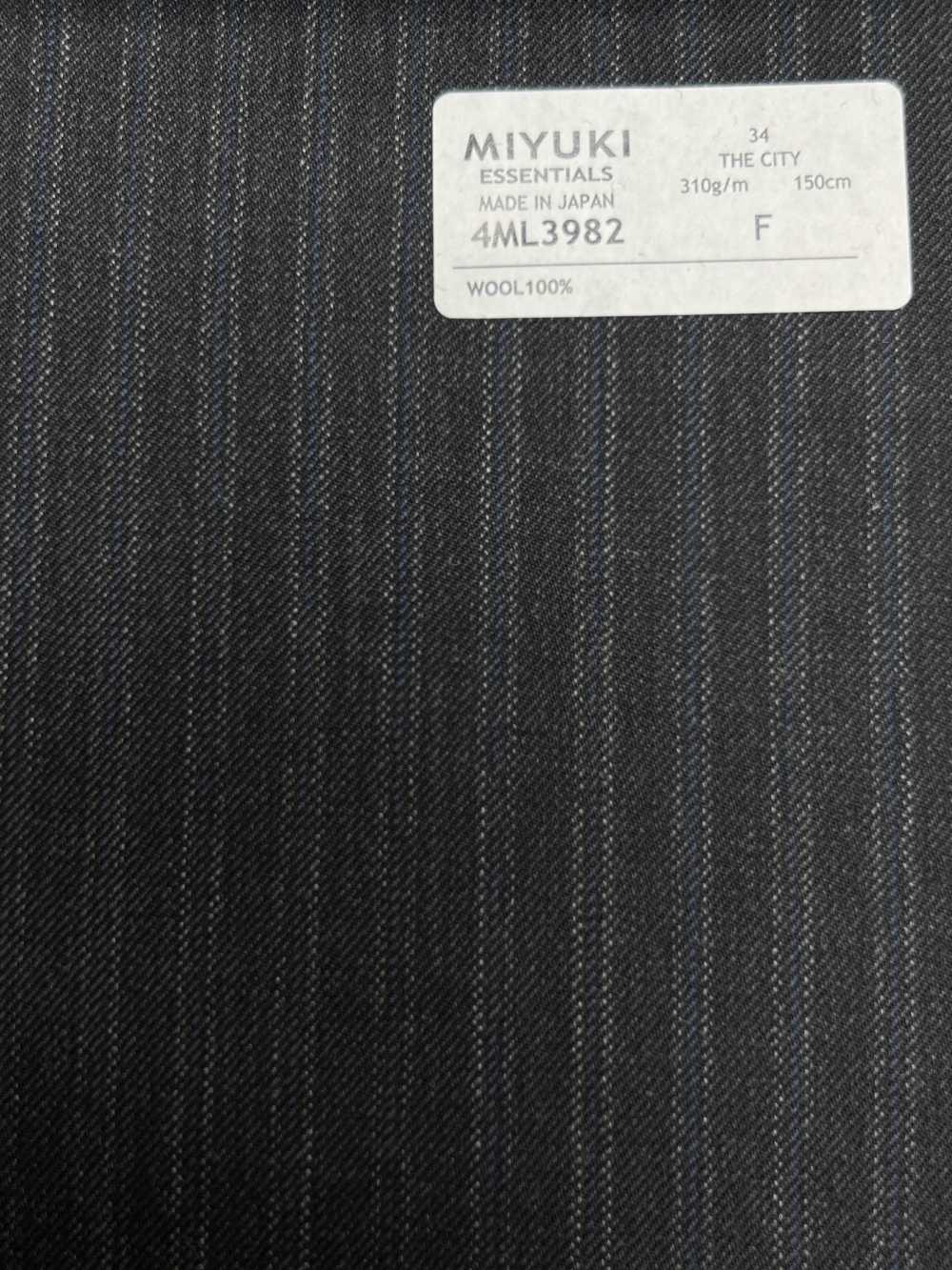 4ML3982 25AW THE CITY 얼터네이트 스트라이프 차콜그레이[원단] 미유키 케오리(MIYUKI)