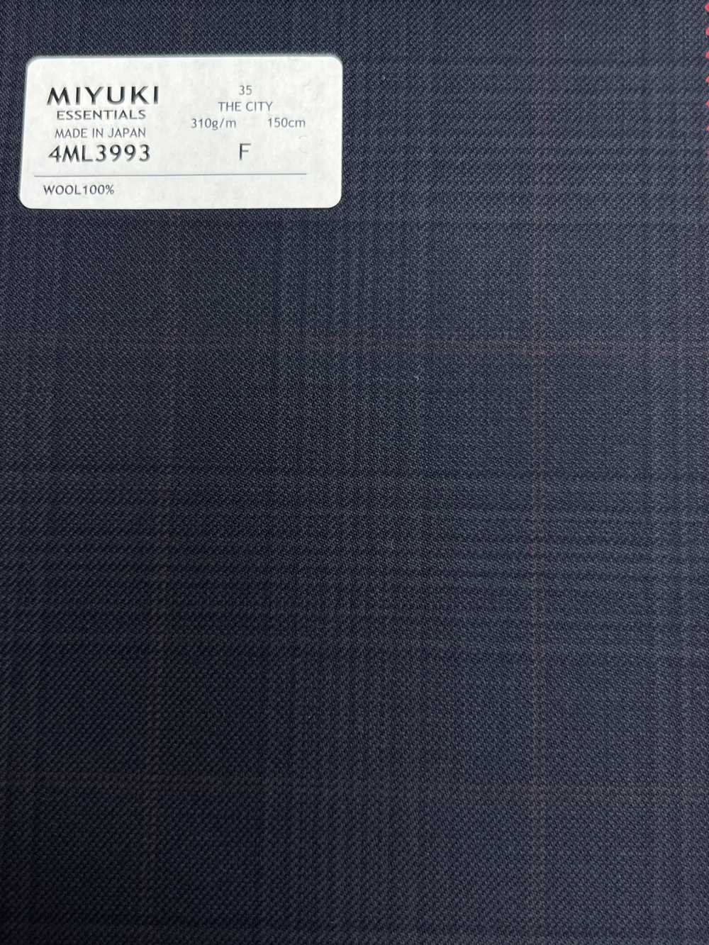 4ML3993 25AW THE CITY 얼터네이트 체크 네이비[원단] 미유키 케오리(MIYUKI)