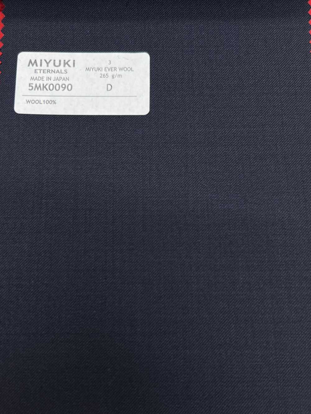 5MK0090 MIYUKI EVER WOOL(미유키・에버 울) 무지 네이비[원단] 미유키 케오리(MIYUKI)