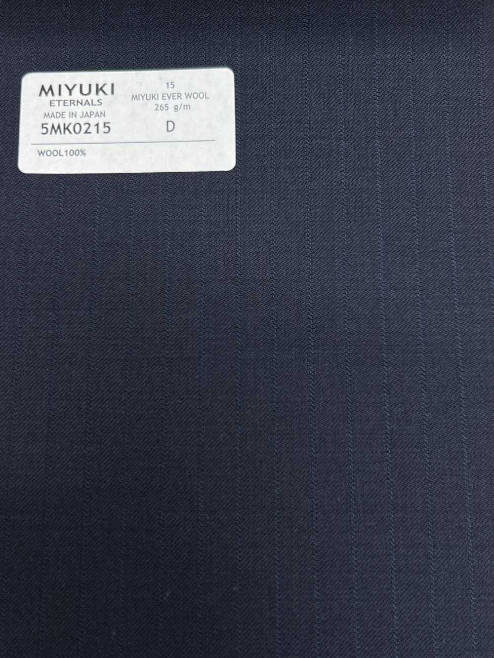 5MK0215 MIYUKI EVER WOOL(미유키·에버 울) 섀도우 스트라이프 네이비[원단] 미유키 케오리(MIYUKI)