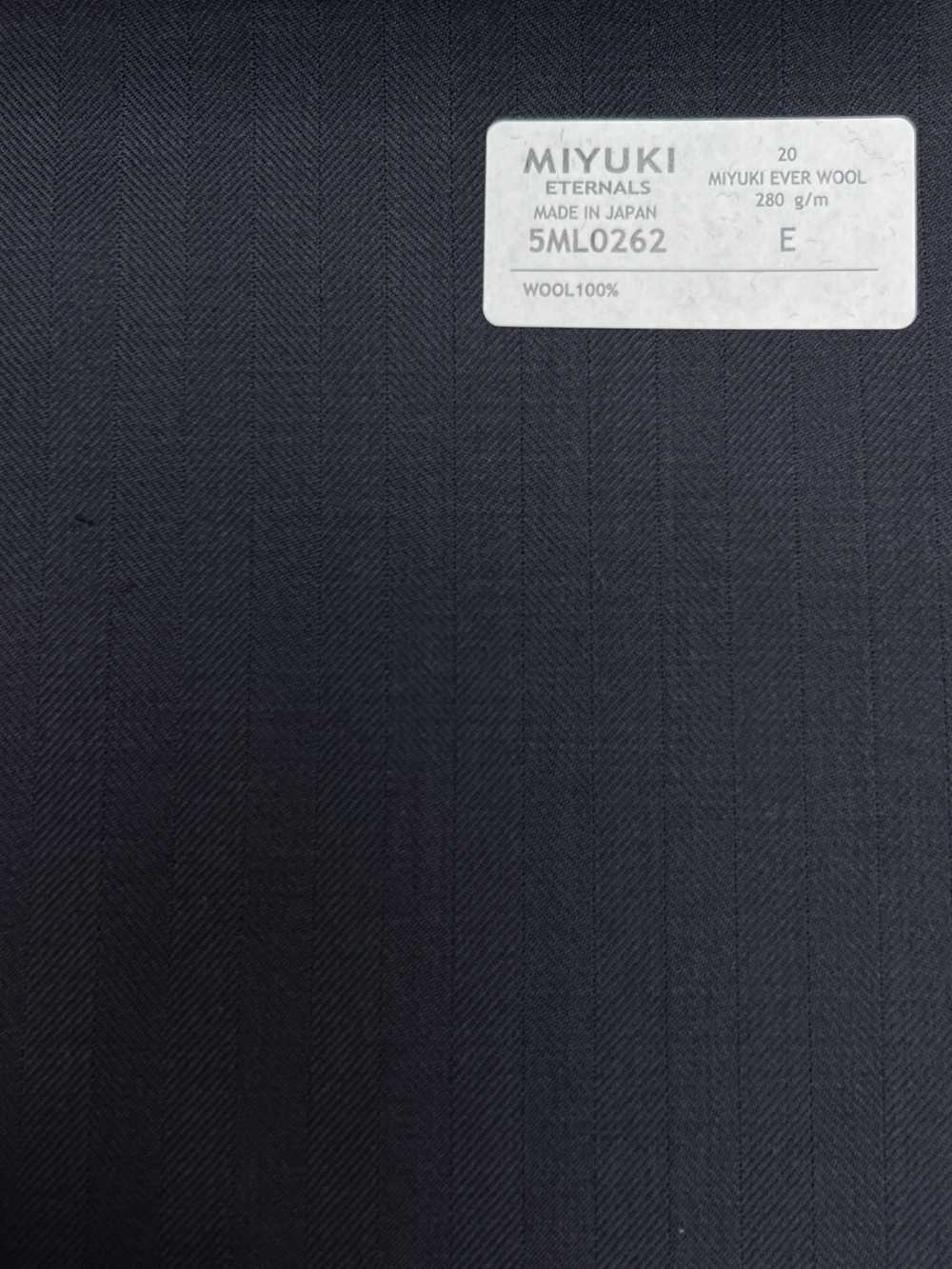 5ML0262 MIYUKI EVER WOOL (미유키 에버 울) 헤링본 다크 네이비[원단] 미유키 케오리(MIYUKI)