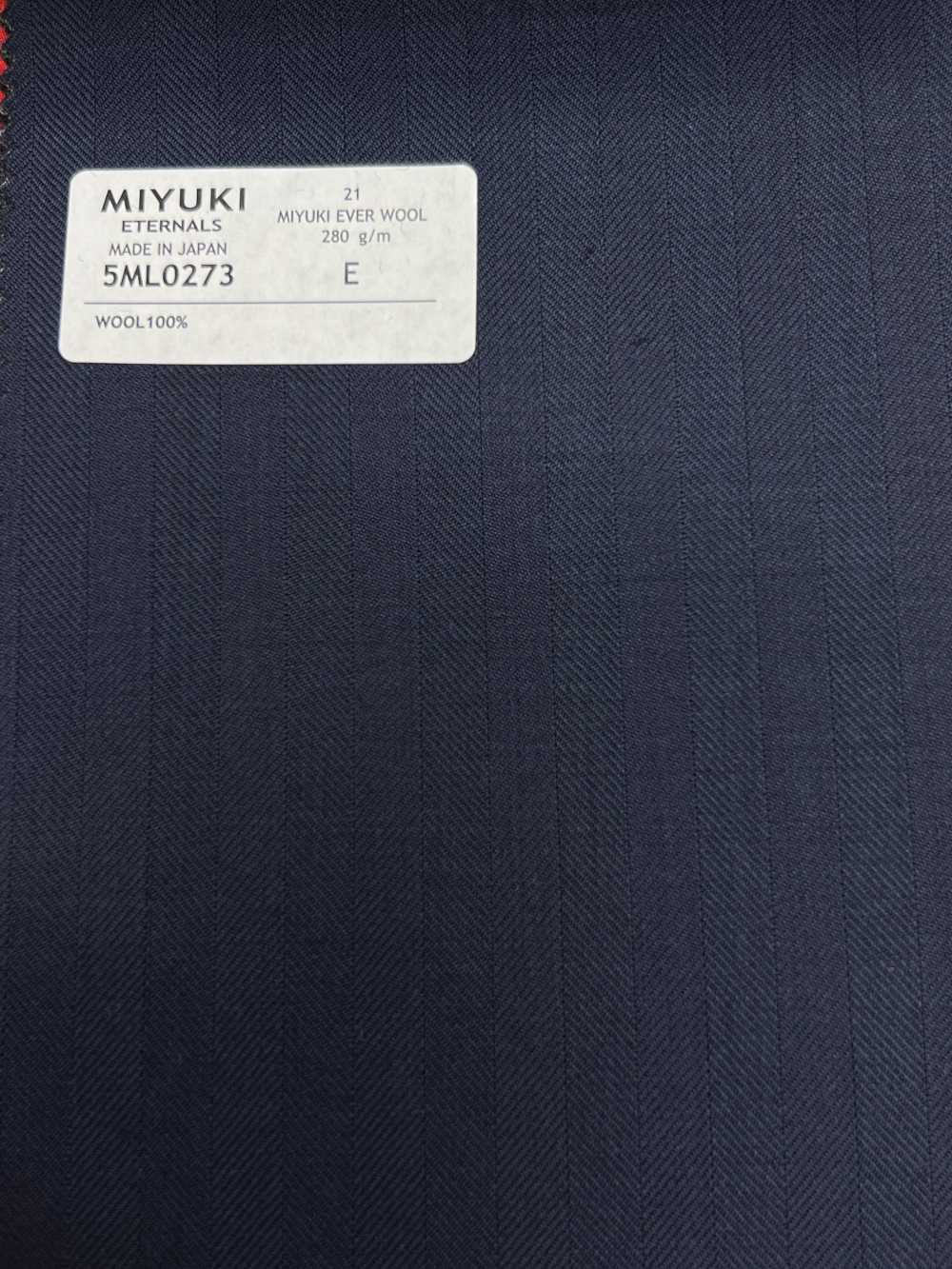 5ML0273 MIYUKI EVER WOOL (미유키 에버 울) 헤링본 네이비[원단] 미유키 케오리(MIYUKI)