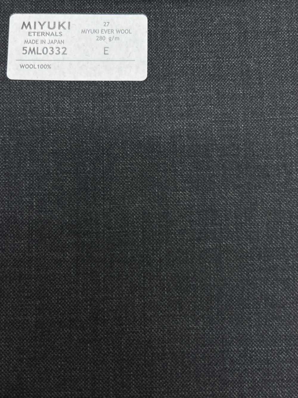 5ML0332 MIYUKI EVER WOOL(미유키・에버 울) 무지 차콜그레이[원단] 미유키 케오리(MIYUKI)