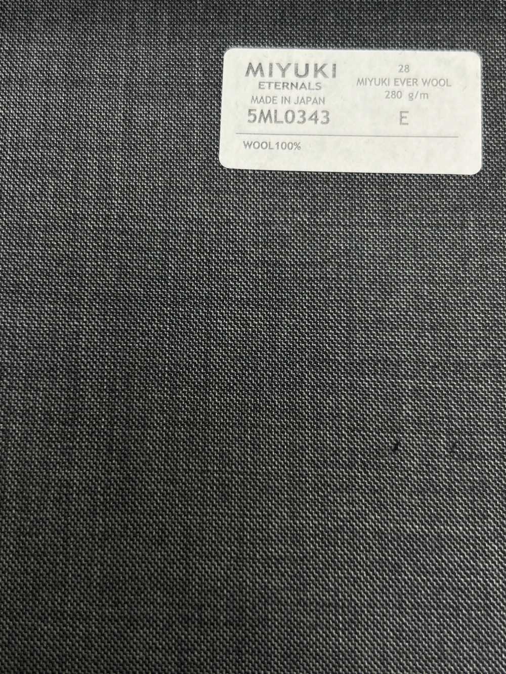5ML0343 MIYUKI EVER WOOL(미유키・에버 울) 무지 그레이[원단] 미유키 케오리(MIYUKI)