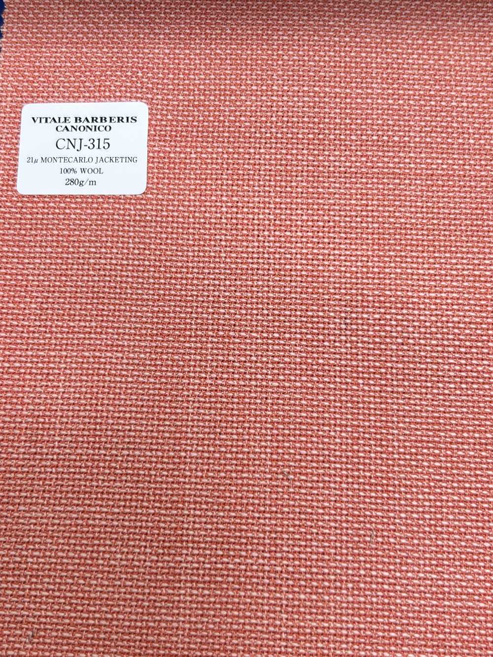 CNJ315 CANONICO(카노니코) 스테디 설러 21μMONTECARLO JACKETING 홉삭 오렌지 무지[원단] CANONICO