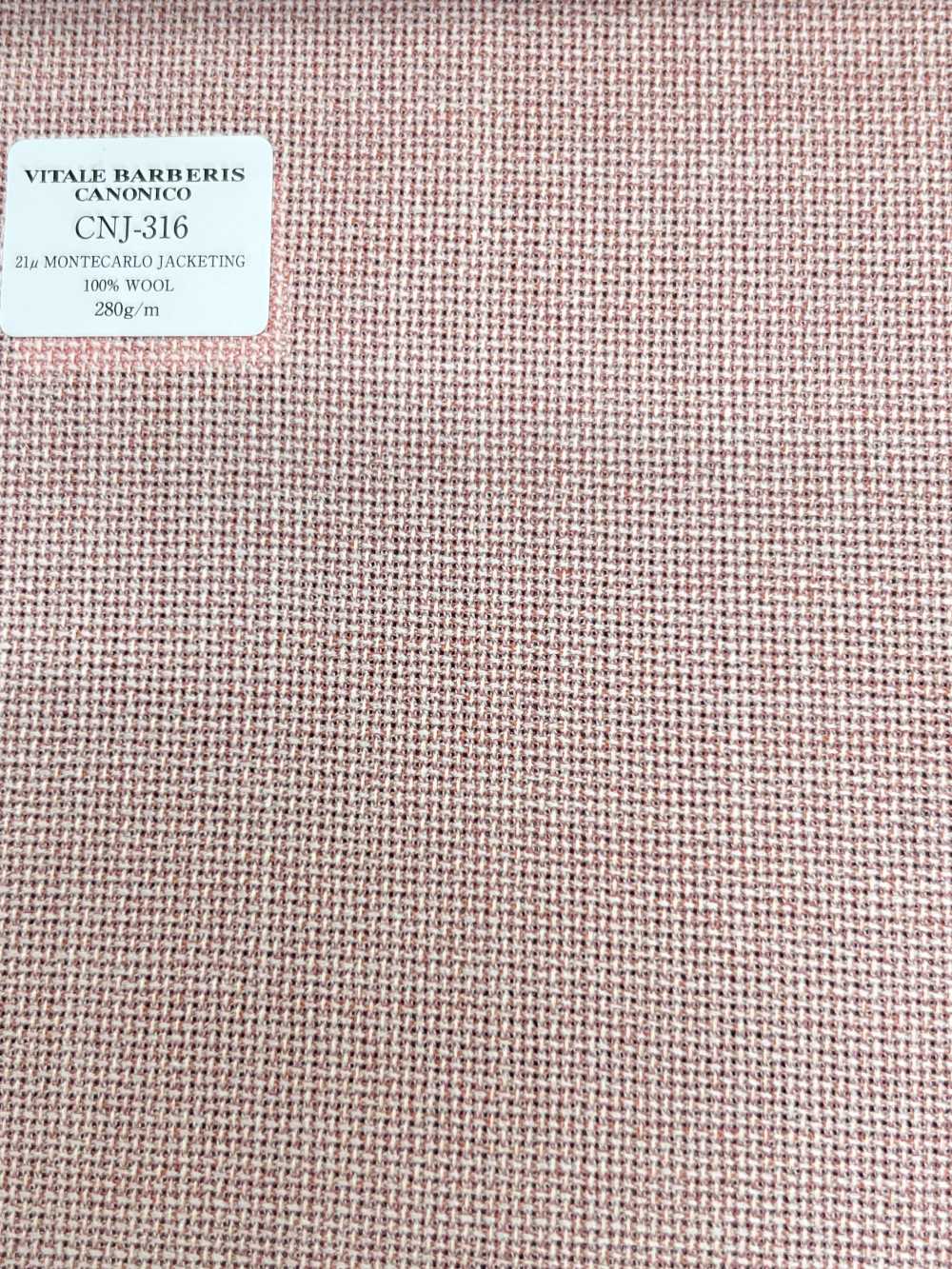CNJ316 CANONICO(카노니코) 스테디 설러 21μMONTECARLO JACKETING 홉삭 핑크 무지[원단] CANONICO