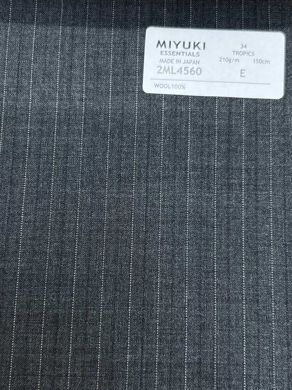2ML4560 26SS 미유키 원단 MIYUKI 에센셜 TROPICS 차콜그레이 스트라이프 미유키 케오리(MIYUKI)