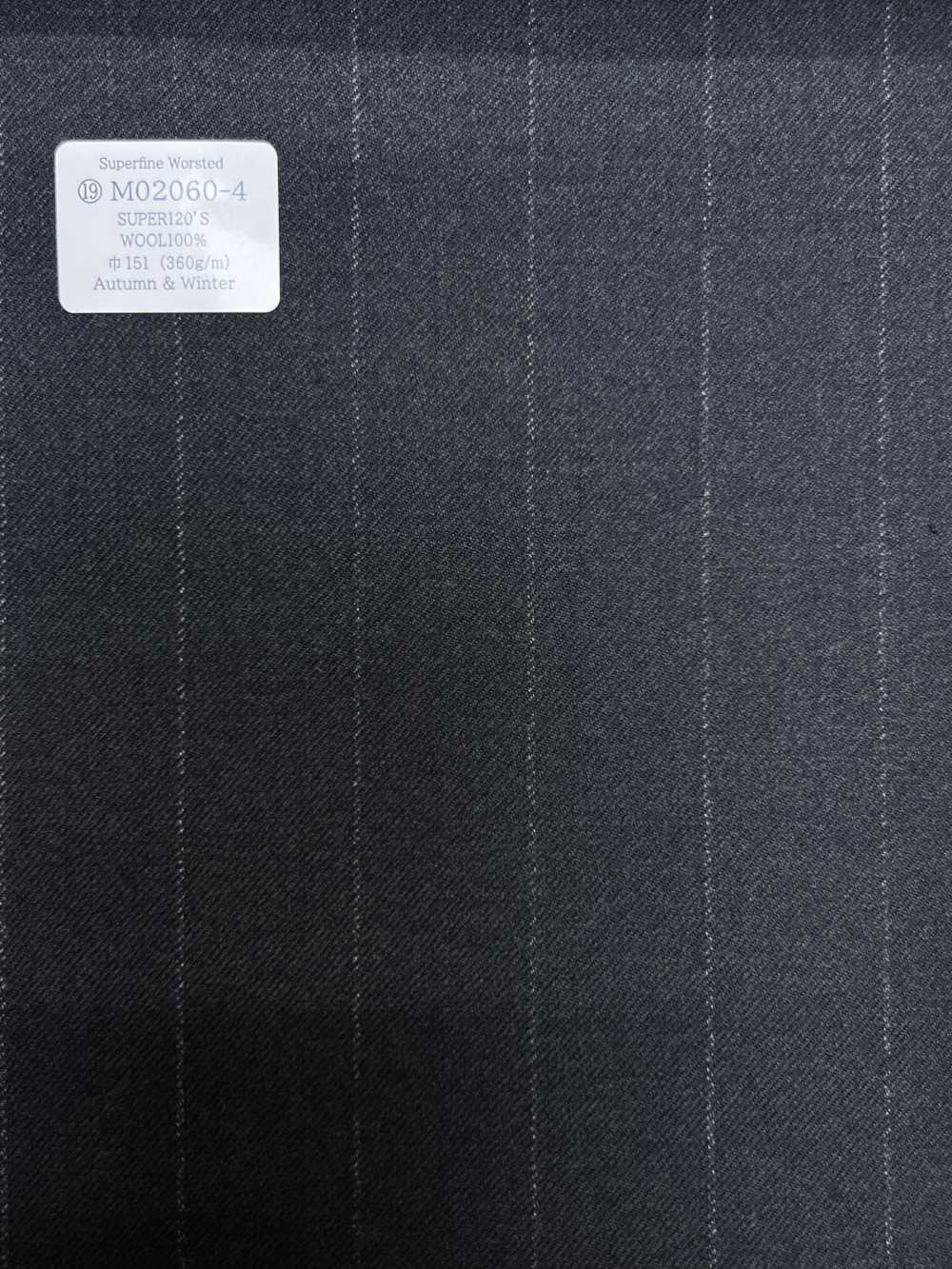M02060-4 KUNISHIMA1850 Exclusive line 【Superfine Worsted】 그레이 초크 스트라이프[원단] 쿠니시마 주식회사