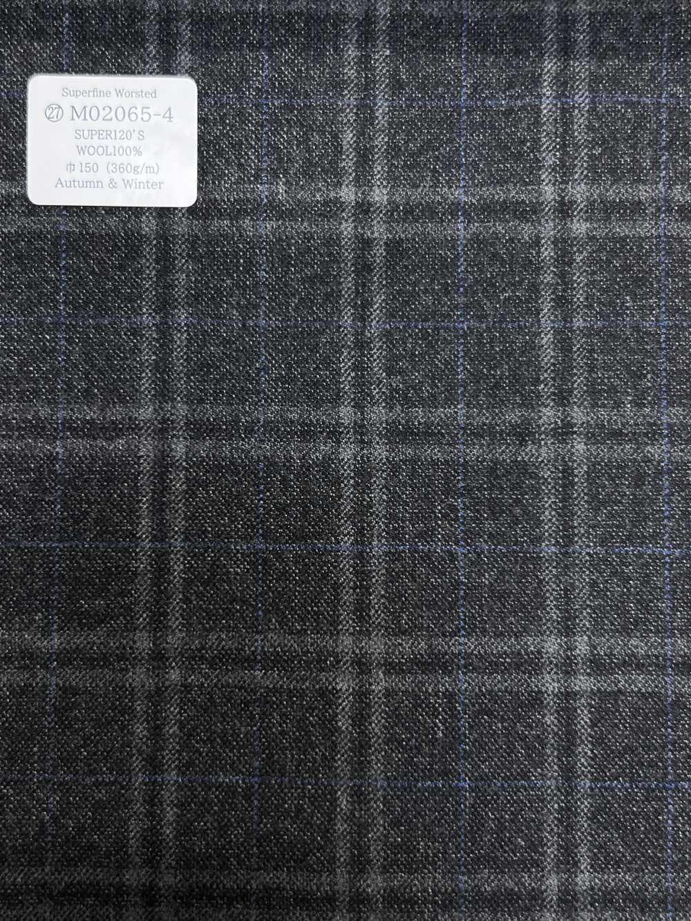 M02065-4 KUNISHIMA1850 Exclusive line 【Superfine Worsted】그레이 목 체크[원단] 쿠니시마 주식회사