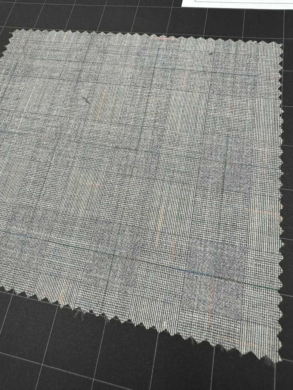 1AGA36-13 【재고 한정품】 니케 텍스타일 원단 Super100 's 絣 열대 트로피컬 체크 NIKKE TEXTILE