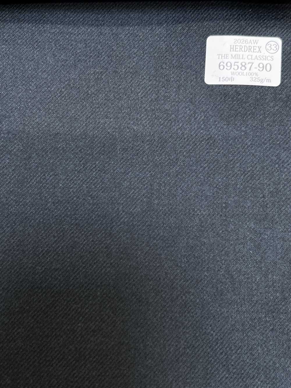 69587-90 26AW HERDREX 【THE MILL CLASSICS】 밀 클래식스 무지 스모크 그린[원단] 쿠니시마 주식회사