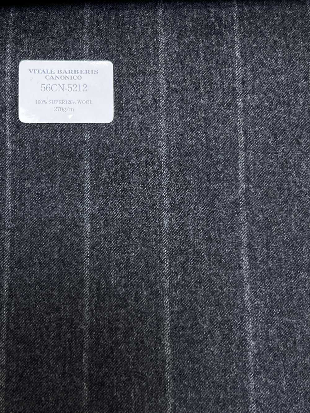 56CN5212 CANONICO(카노니코) 플란넬 클래식스 회색 스트라이프[원단] CANONICO