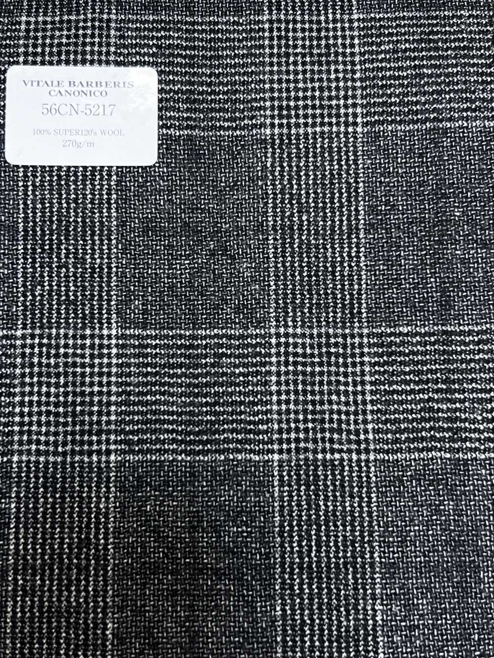 56CN5217 CANONICO(카노니코) FLANNEL CLASSICS 블랙 글렌체크[원단] CANONICO