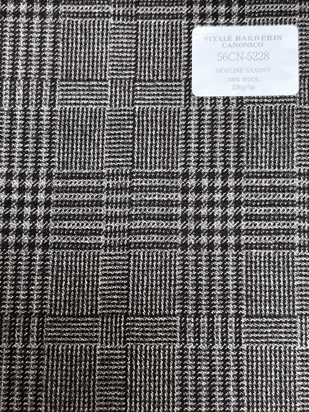 56CN5228 CANONICO(카노니코) 21 MOULINE SAXONY 브라운 글렌 체크[원단] CANONICO