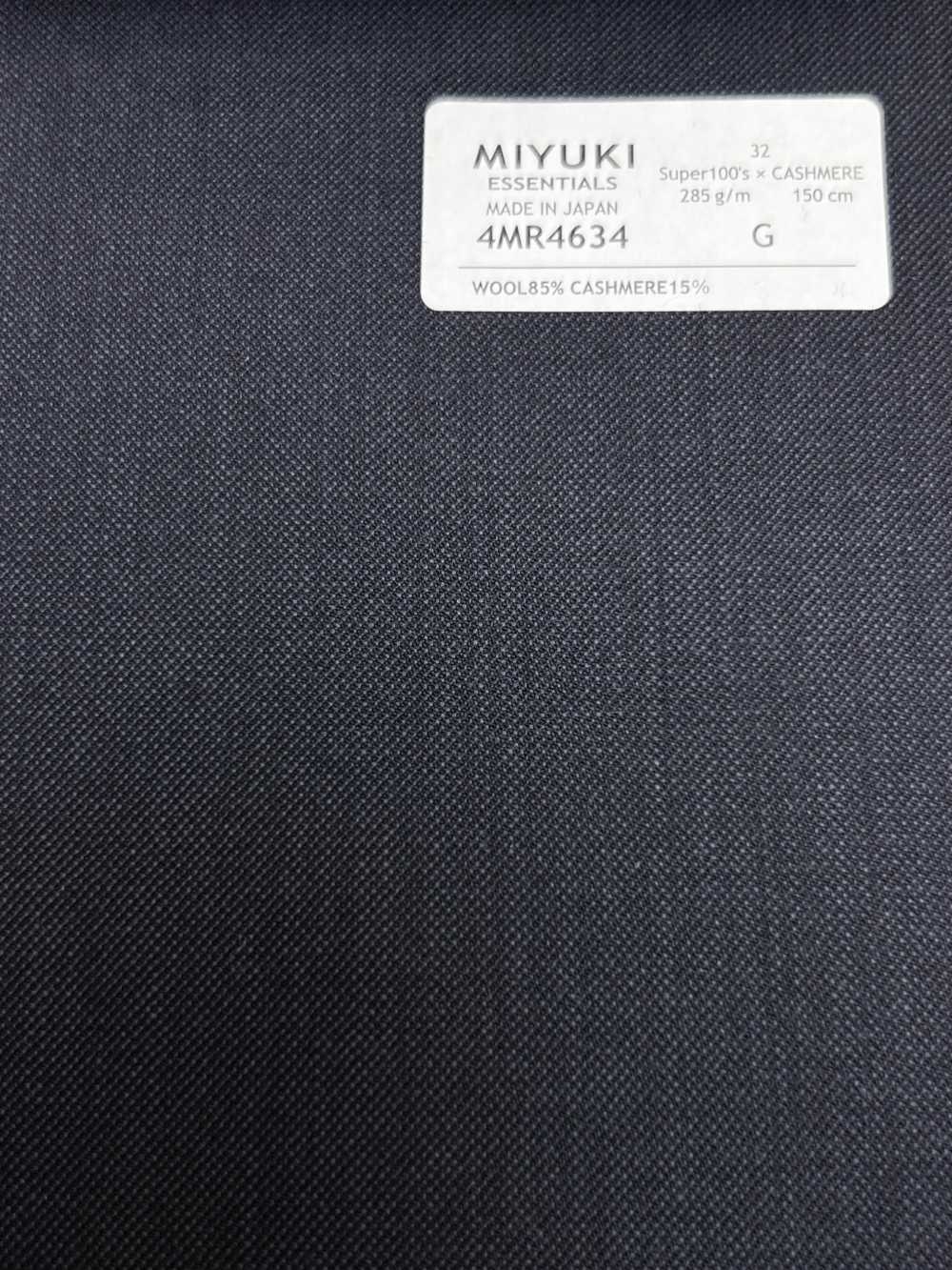 4MR4634 26AW Super100's × CASHIMERE 네이비 무지[원단] 미유키 케오리(MIYUKI)